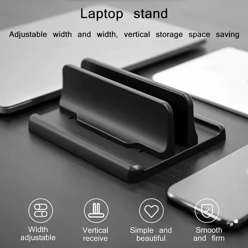 Supporto per Laptop 4 in 1 in Plastica, Portatile, per Macbook/Tablet/Telefono, Regolabile, Accessorio Salvaspazio per MacBook
