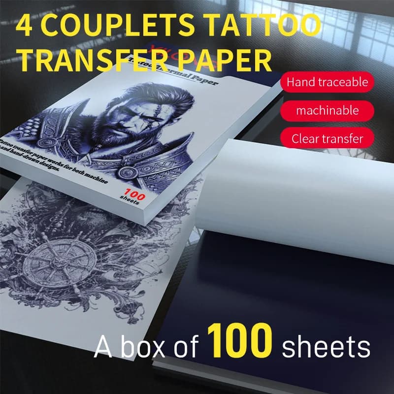 100/50/30/20/10Pcs YILONG A4 Size Tattoo Transfer Paper Tattoo Stencil Paper Thermal Copy Paper for Transfer Machine