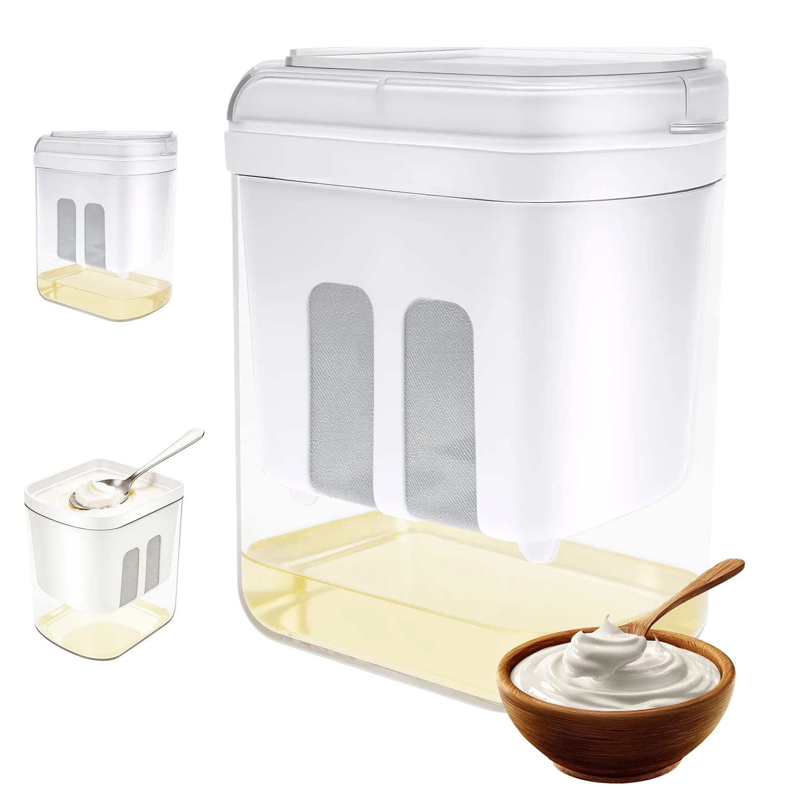1500ML Yogurt Maker Yogurt Filter Food Strainer Greek Yogurt Machine Filter Screen Cold Extraction Whey Separation Tool