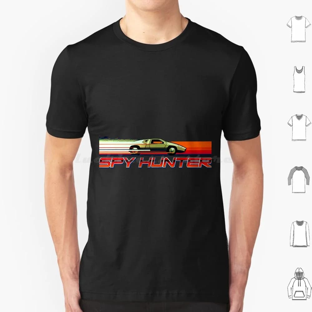 Mod.5 Arcade Hunter Videogioco T Shirt Big Size 100% Cotone Anni '80 8 Bit Arcade Console Gioco di Guida Gamer Gaming Juego Retro