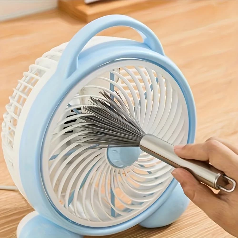 Spazzola Multifunzionale con Manico Lungo per Pulizia Pareti, Strumento Durevole in Acciaio Inox per Uso Quotidiano in Bagno e Cucina