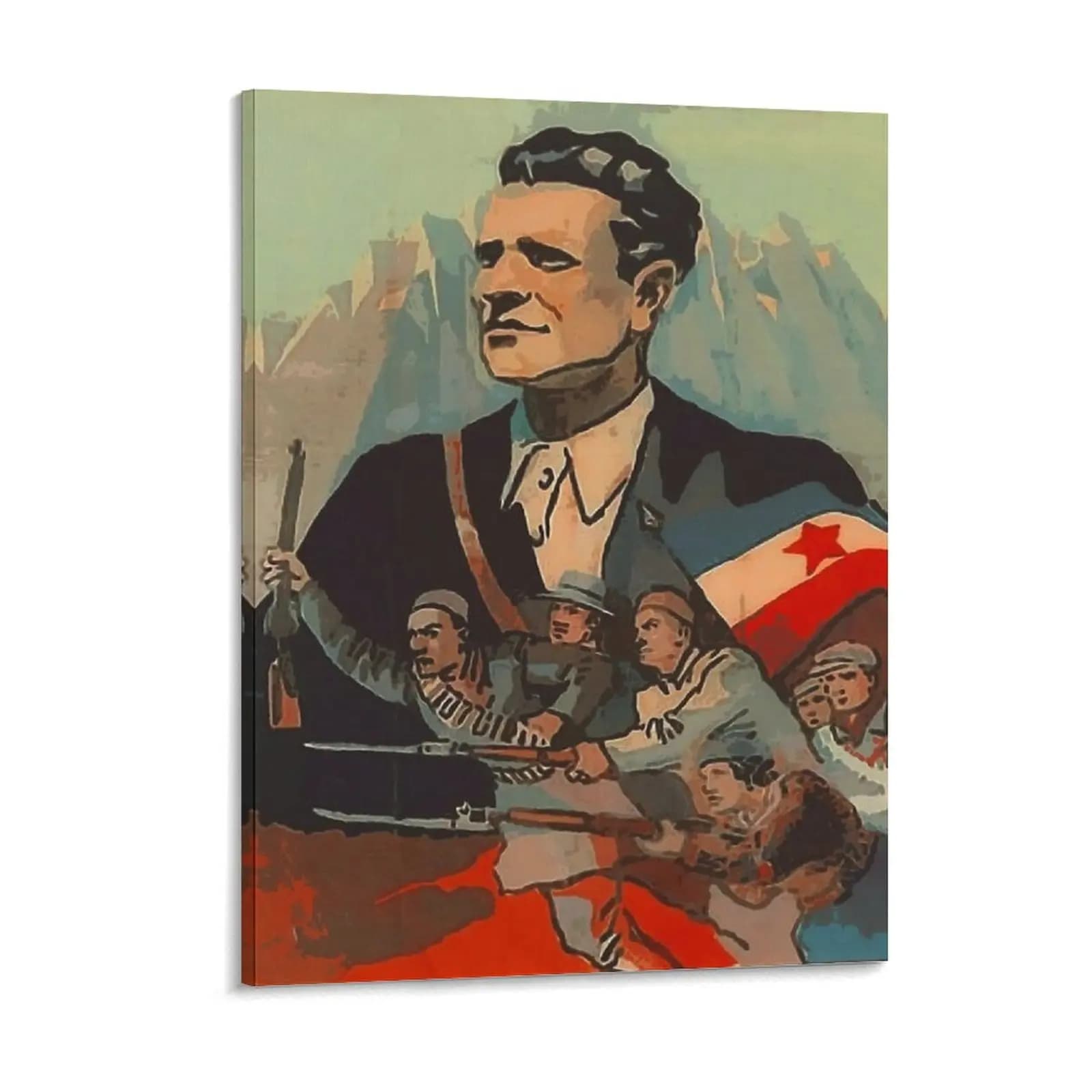 Jugoslavija Josip Broz Tito Poster Vecchio Jugoslavno Tito Tela Pittura Home Cinema Classico Ferro Garage Incorniciato Dipinti Murali