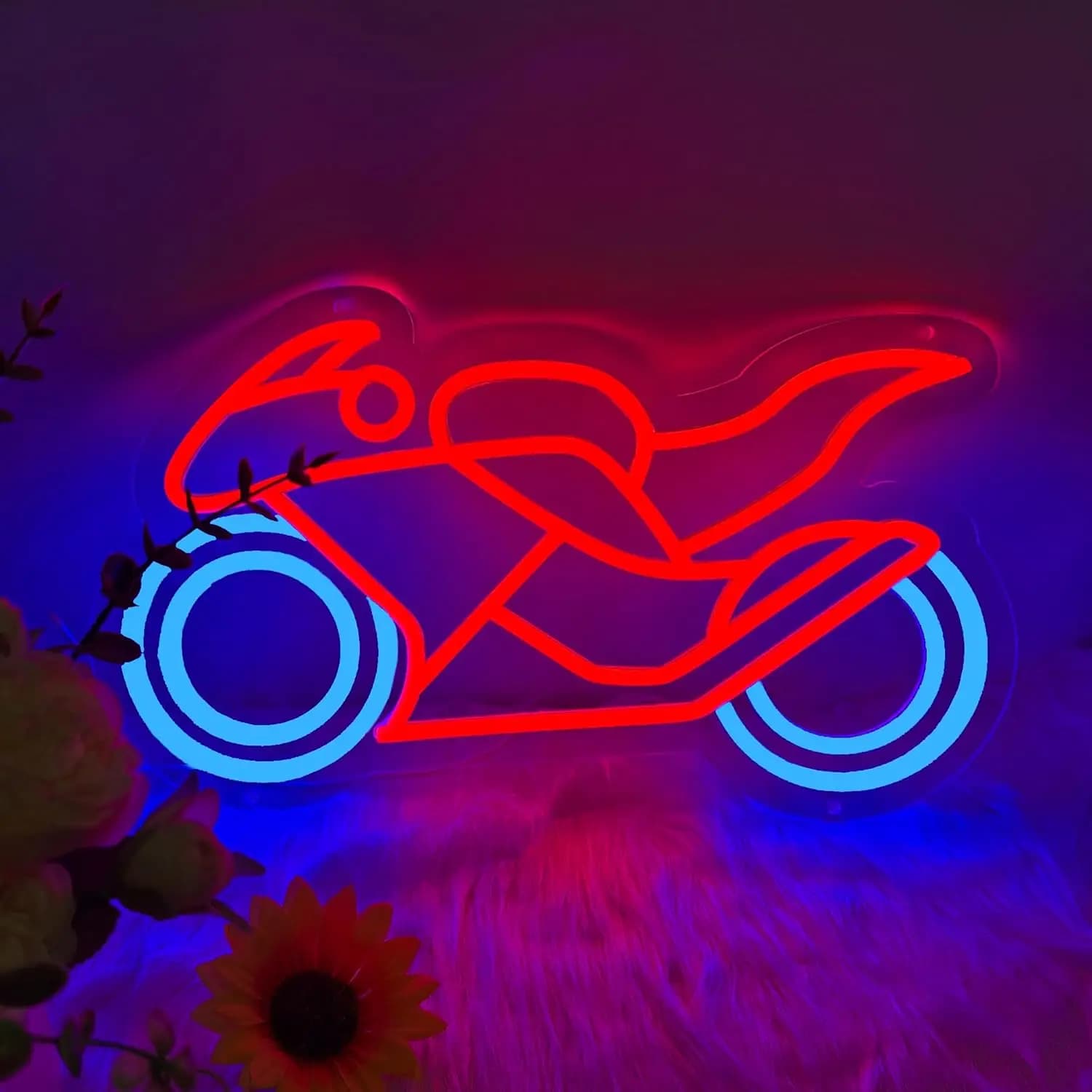 Insegna al neon per moto Luce al neon a LED dimmerabile alimentata tramite USB per camera da letto Sala giochi Man Cave Bar Club Decor Regalo personalizzato