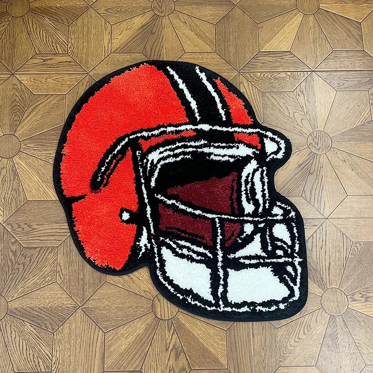 Nice football helmet quilted carpet for bedroom soft carpet bedside table mat mat zerbino Home Room Decor