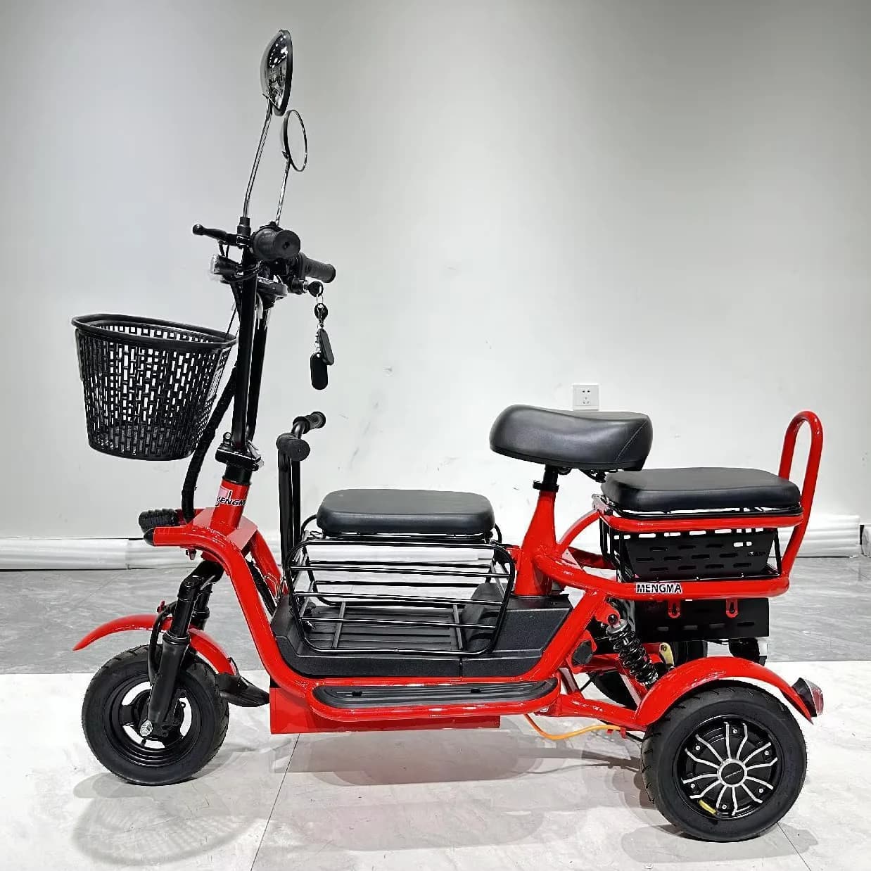 Mini Electric Tricycle and Pedal Dual-purpose Three-wheel Tricycle Bicycle Scooter exclude battery