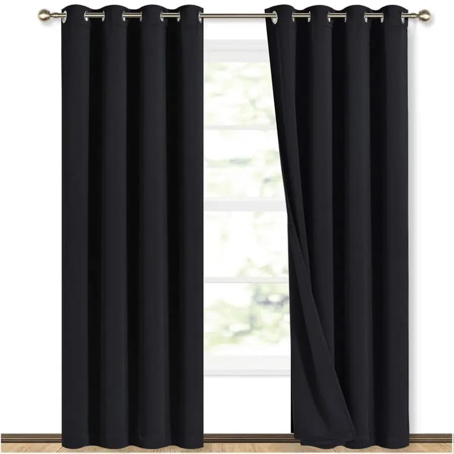 High-end thermal curtains, 84 inch long darkening curtains for dining room, insular curtains for windows per room.