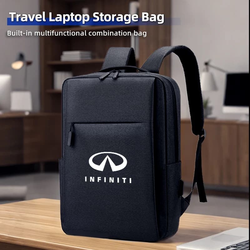 Borsa per laptop in tessuto Oxford per auto Custodia per tablet zaino da scuola ricaricabile USB per Infiniti Q50 FX35 Q30 G37 Q70 QX70 G35 Q60 QX50