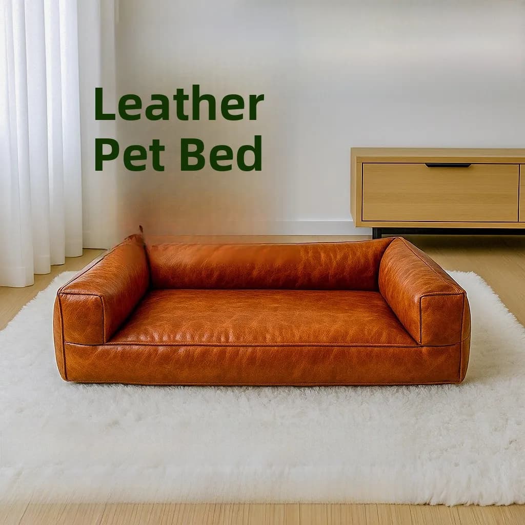 Cuccia per Cani in Pelle Staccabile per Cani di Piccola e Media Taglia, Lavabile, Antiaderente, Impermeabile, per Tutte le Stagioni