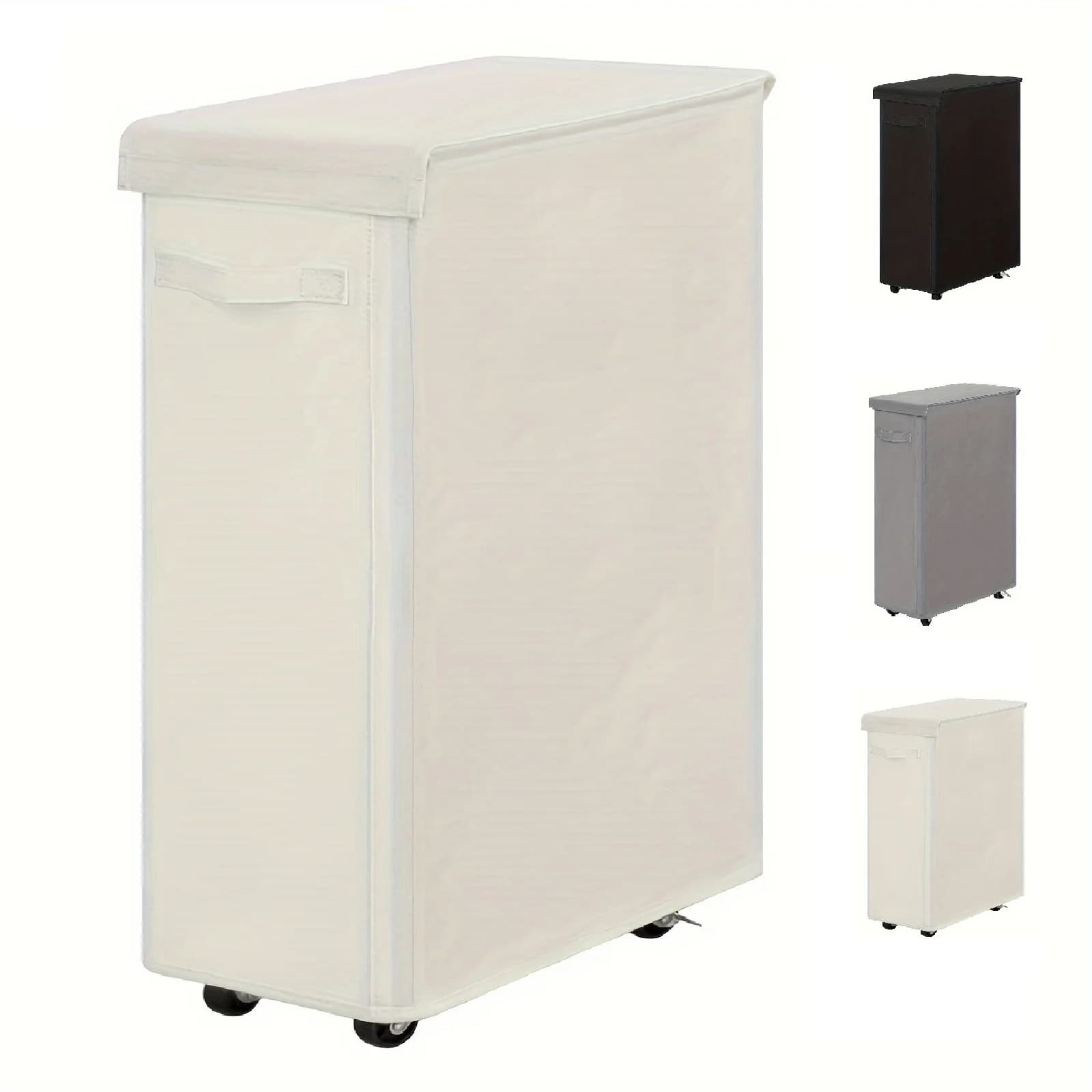 1PC Laundry Basket With Wheels And Lid,Closed Laundry Hamper,Suitable For Bedrooms,Bathtubs,Laundry,Dormitories