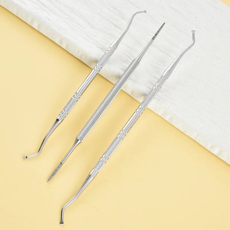 Stainless Steel Ingrown Toe Correction Nail Files Double Ended Paronychia Toenail Care Manicure Pedicure Nail Clean Foot Tool