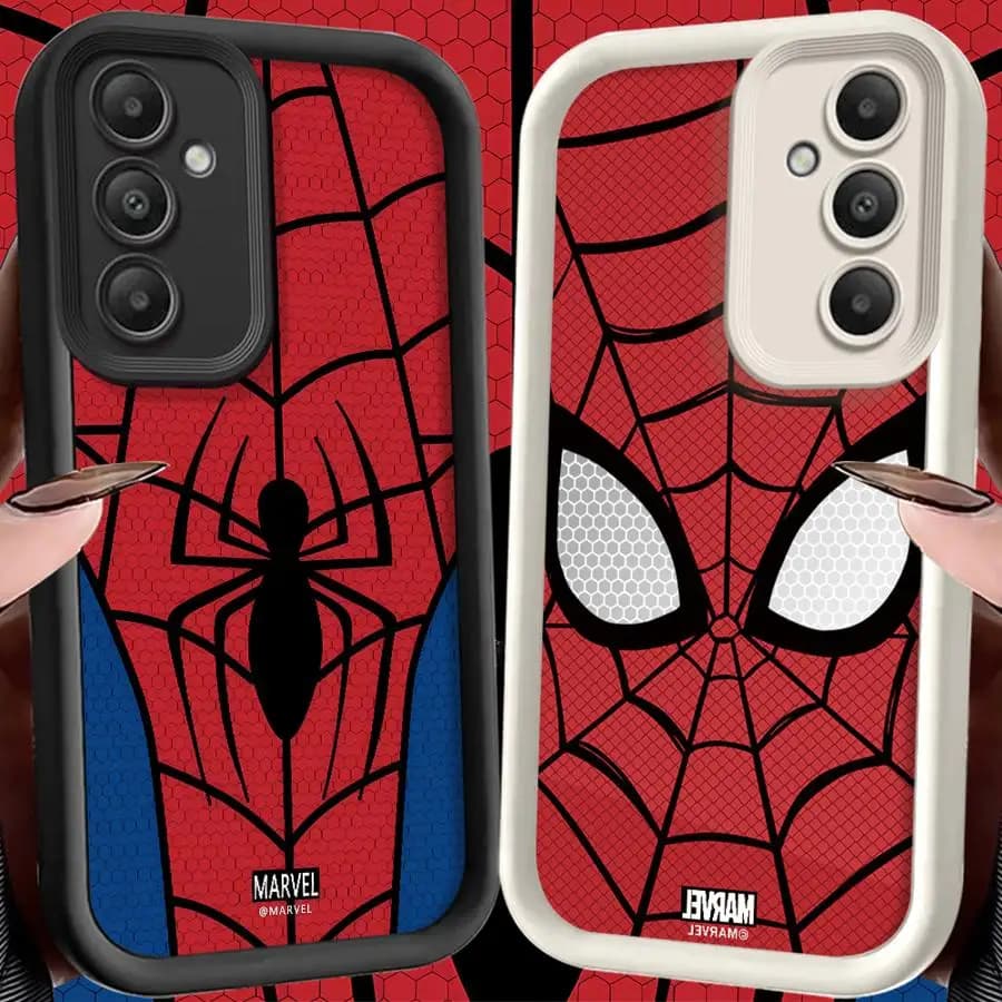Elegante Cover Morbida per Telefono con Occhi di S-Spider-Man per Samsung Galaxy S26 Ultra S22 S24 Plus S21 S20FE S25 Edge S25FE S24Ultra S23