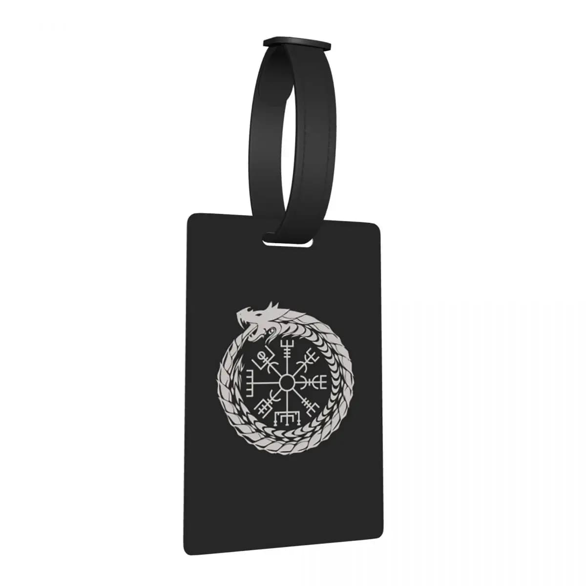Etichette per bagagli Viking Odin Valknut Runes, accessori per valigie, etichetta per bagaglio da viaggio, porta etichette per nome e indirizzo