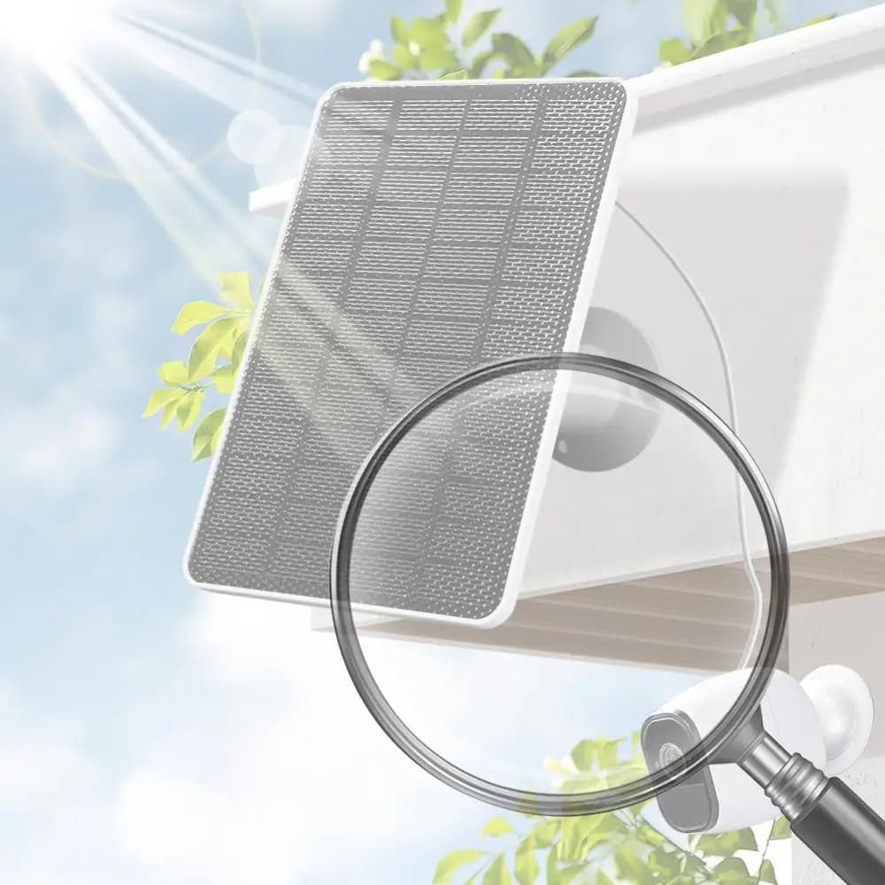 Pannello Solare 3/5/10W per Ricarica, Caricabatterie a Celle Solari per Telecamera di Sicurezza Wireless Esterna Arlo Ultra/Ultra 2/Pro 3/Pro 4/Pro 3