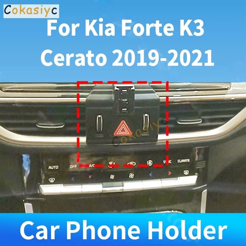 For Kia Forte K3 Cerato 2019-2021 Car Phone Holder Special Fixed Bracket Wireless Charger For Car Auto Interior Accessories