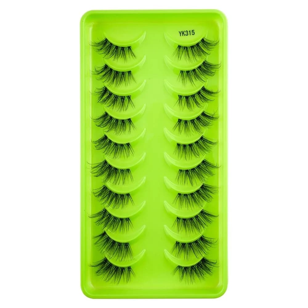 10 pairs of dull black thick and soft lashes, curvature C 5-12 mm, extension lashes DIY, reusable, easy to wear, dull lashes