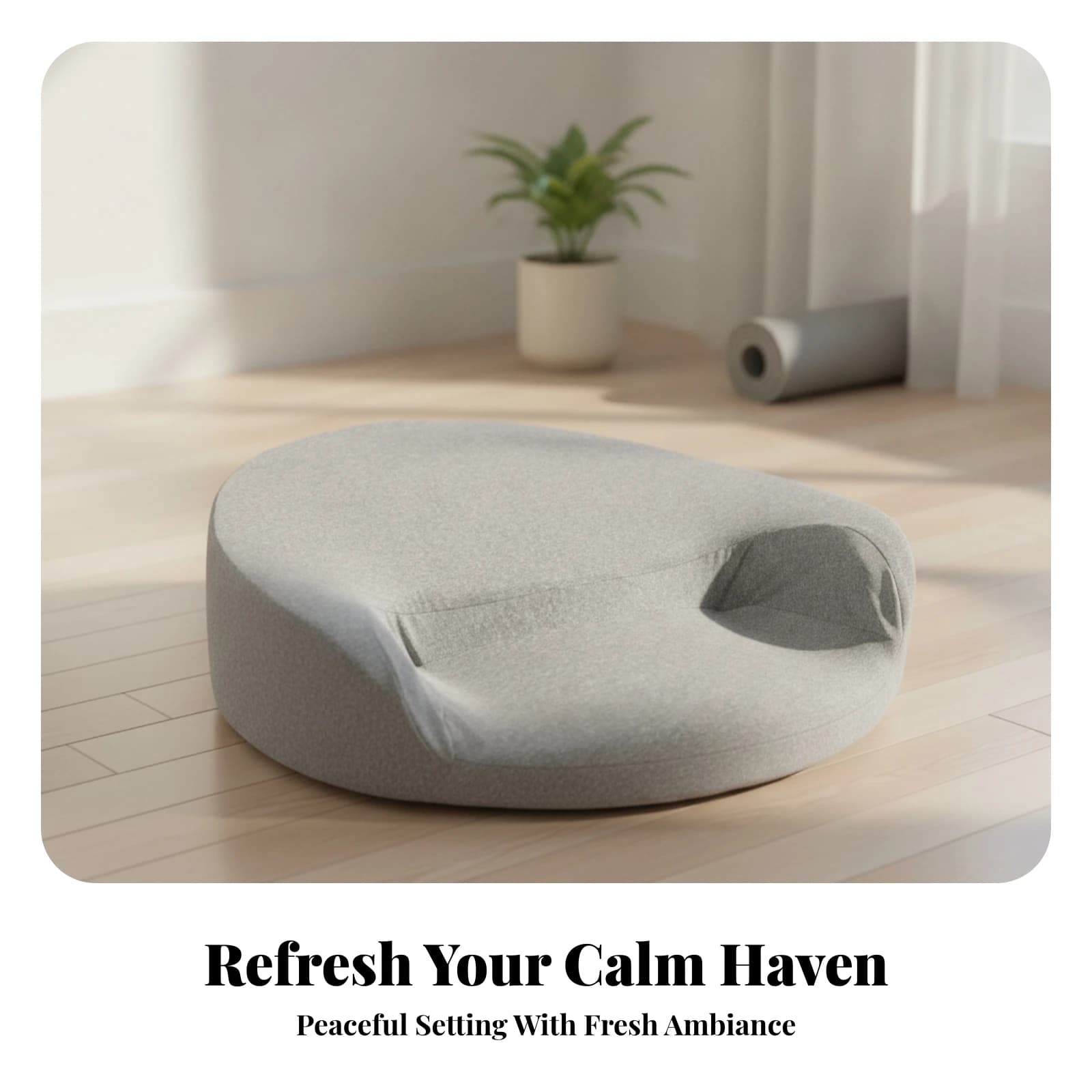 Meditation Seat Cushion Washable Memory Foam Meditation Cushion Memory Foam Floor Seat Pad Stable Adaptive for Adults, Pilates