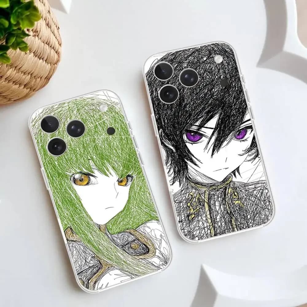 Anime C-Code Geass-S Phone Case For IPhone 17 16 15 12 11 Pro Max 14 Plus 13 Mini Clear Cover Soft Funda