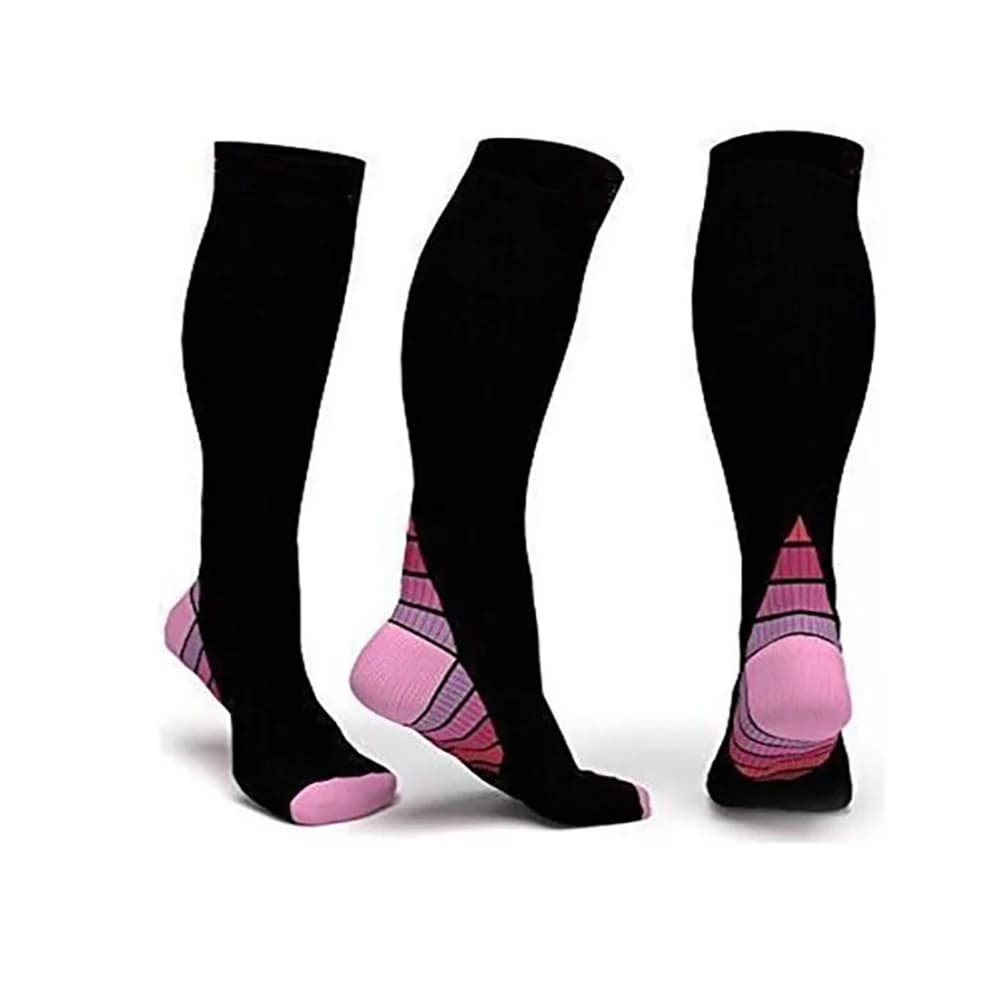 Calze a Compressione al Ginocchio, Calze Elastiche Sportive a Pressione, Calze Lunghe a Compressione per Corsa, Calcio, Atletica e Fitness