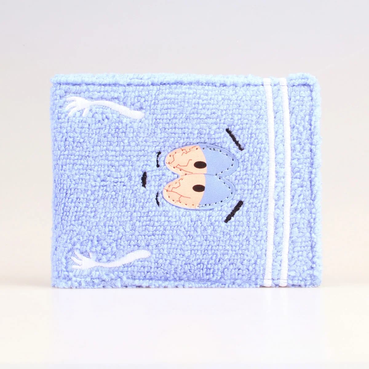 Towel Cloth Embroidered Anime Fashion Wallet, Designer Personalized ID Card Holder for Women & Men