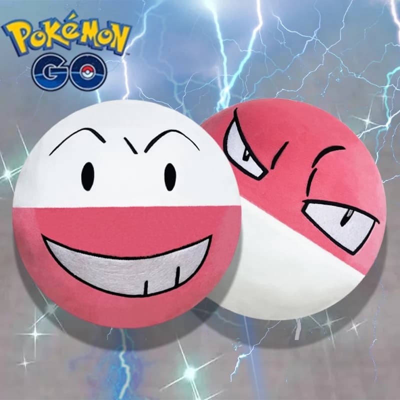Tipo elettrico Pokémon Voltorb Doll Rotondo Pokemon Elettrodo Peluche Nuovo Pikachu Naughty Elettrodo e Voltorb Peluche Regali di Natale