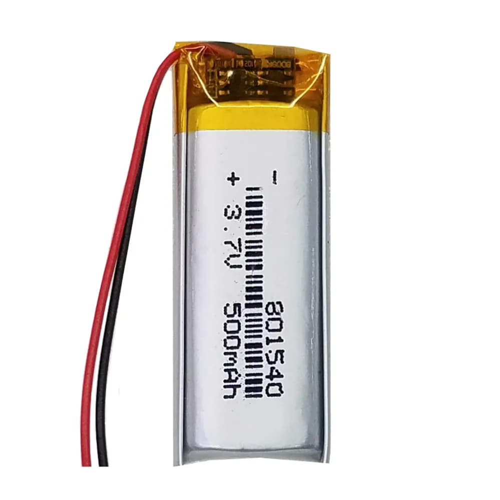 Batteria ricaricabile ai polimeri di litio LiPo da 3,7 V 500 mAh 851640 801540 per auricolari Bluetooth, strumenti di bellezza, selfie stick, spray