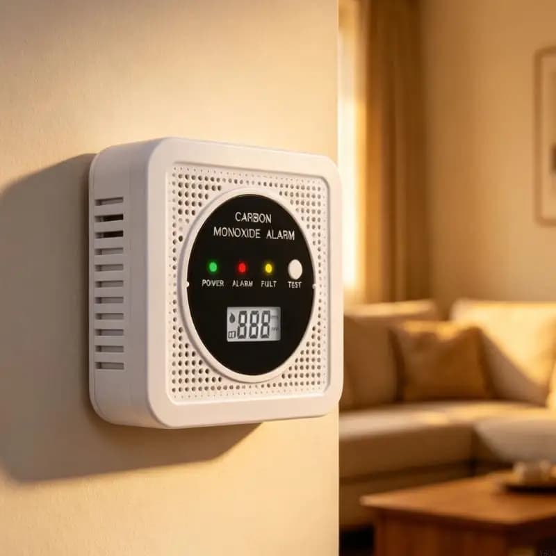 2 in 1 Smog Carbon Monoxide Detectors with LED Display Sound Visual Alarm Gas Detectors for Home Kitchens Y5GB