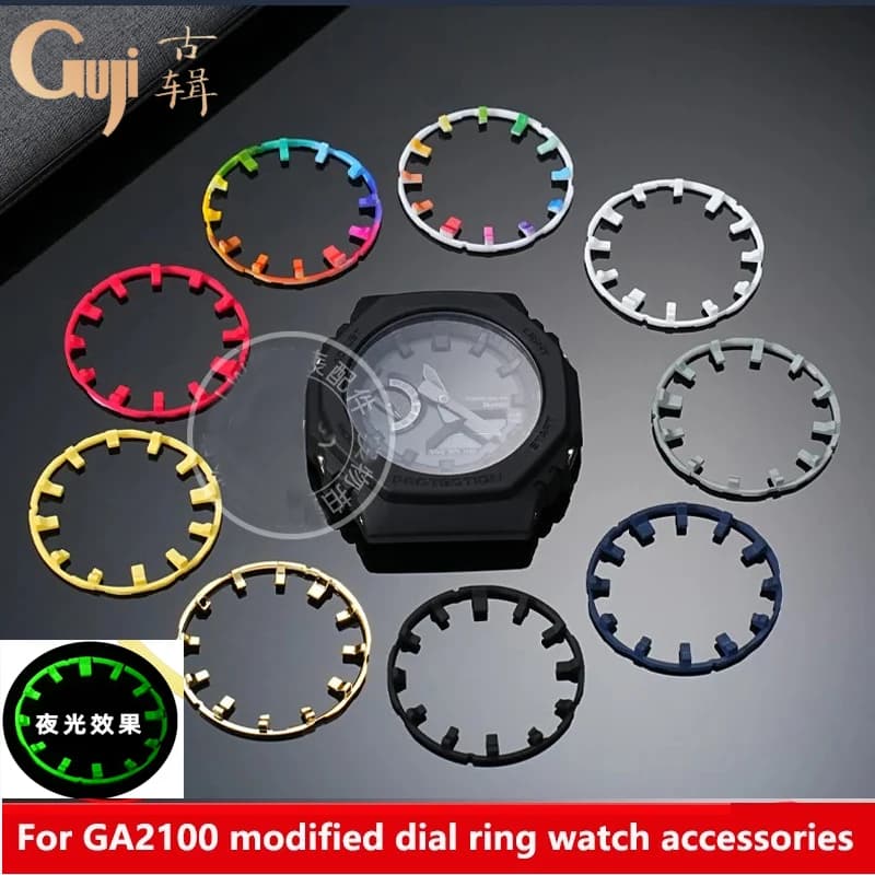 Orologio Mod Accessori Per Casioak 5611 GA-2100 2110 Indicatore Luminoso Scala Anello Indice Quadrante Anello Orologio FAI DA TE Modifica Quadrante parti