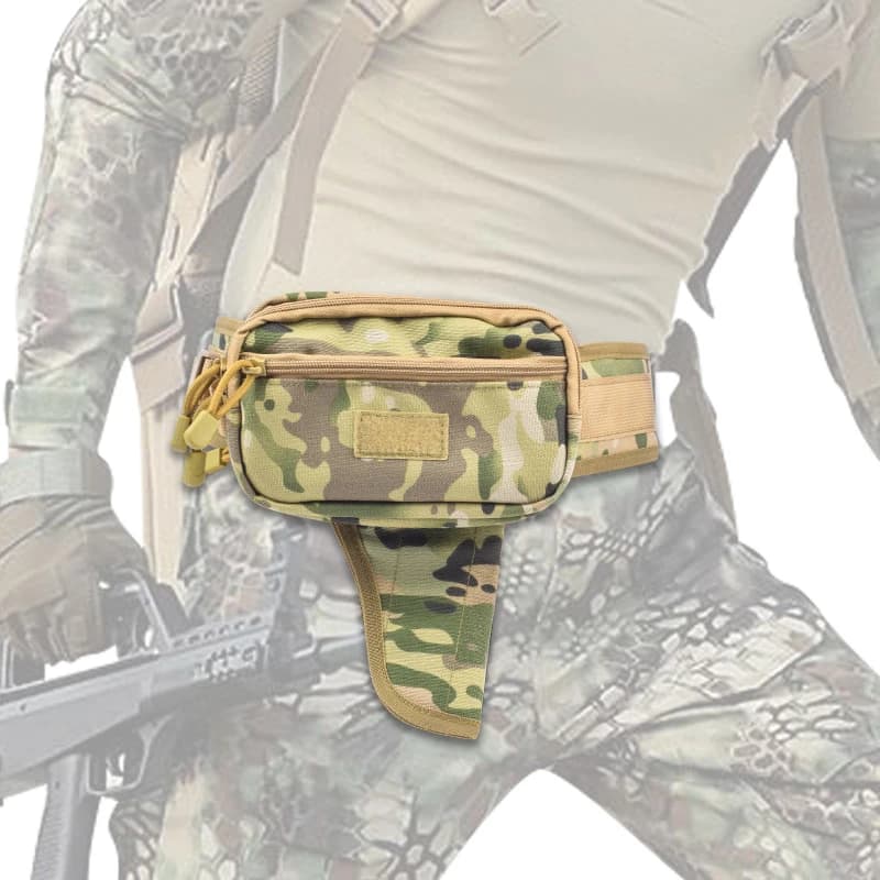 Anti-theft Concealed Carry Waist Pack， EDC Casual Fanny Pack for Men Women， Outdoor Travel Belt Bag with Hidden Holster Pocket