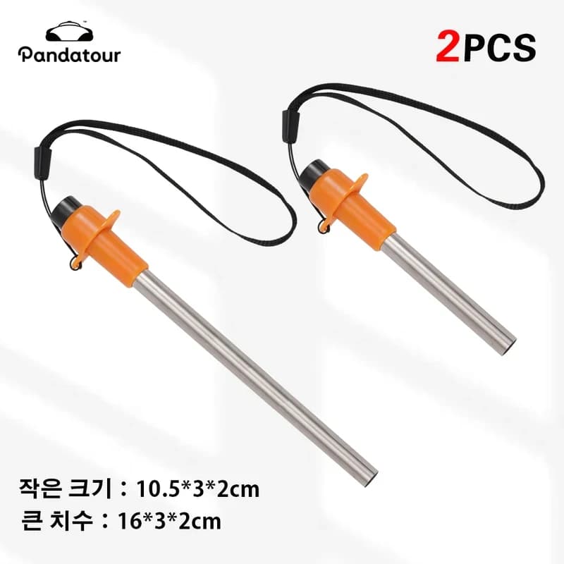 Pandatour 1/2-Piece Outdoor Camping Mini Electric Lighter Kitchen Household Stove Igniter Stainless Steel BBQ Piezo One-Click Ig