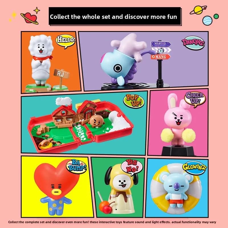 BT21 KOYA RJ CHIMMY COOKY SHOOKY MANG Functional Doll Toy Accessories Interactive Doll