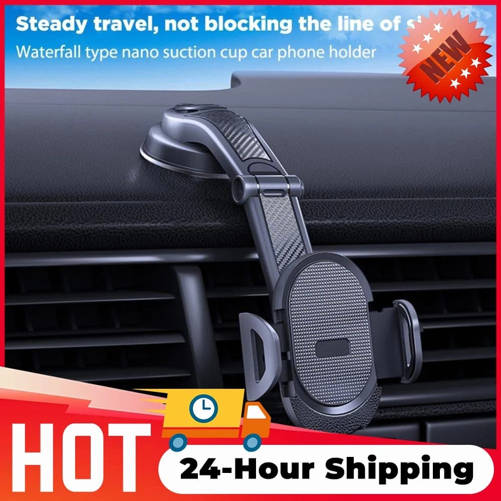 Car Sucker Phone Holder Stand 360° Rotation Windshield Dashboard Mobile Cell Bracket Universal for 4.0-6inch Mobile Phone
