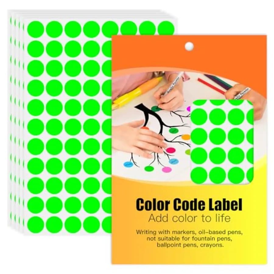 1320PCS Color Coding Labels 15 Sheets - 3/4 Inch Round Labels Dot Stickers for Organization, File Folders, Inventory - Small Ci