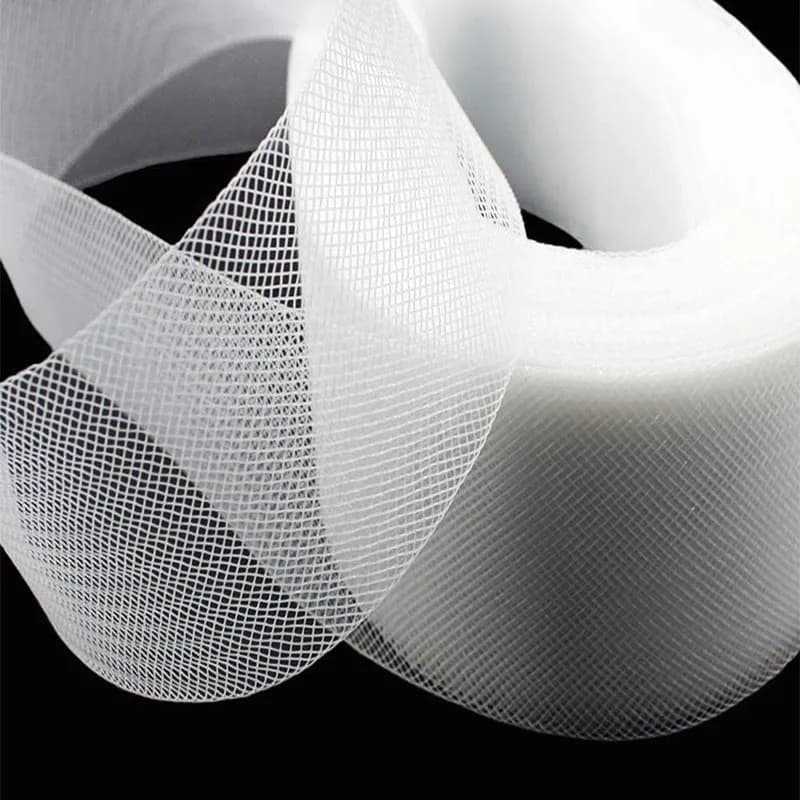 25/50 Yards Stiff Polyester Horsehair Braid for Boning Sewing Wedding Bridal Dress Dance Formal Dress Crinoline Mesh Crafts