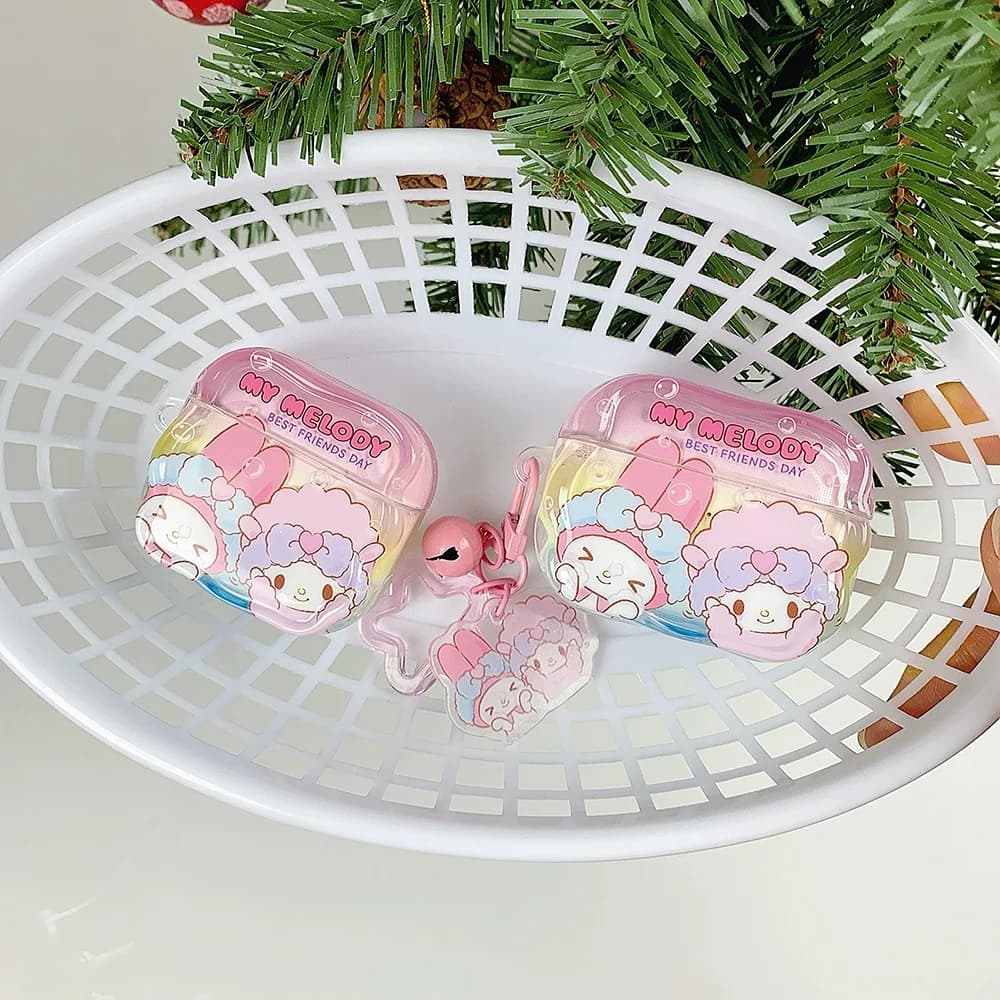 Custodia Protettiva Antiurto per Auricolari IMD Rosa con Cartone Animato My Melody, Carina e Adorabile, per AirPods 4 1 2 3 Pro 2 Pro3
