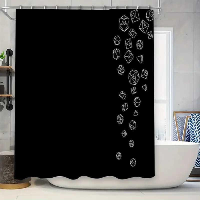 Tenda da doccia con motivo geometrico astratto, decorazione per il bagno impermeabile, fodera in tessuto artistico moderno, tessili per la casa lavabili