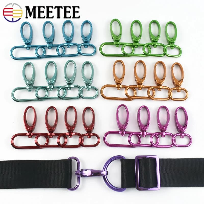 2/5/10 pezzi 20-38mm fibbie in metallo per borse girevole chiusura a moschettone guinzaglio per cani portachiavi moschettoni accessori hardware fai da te