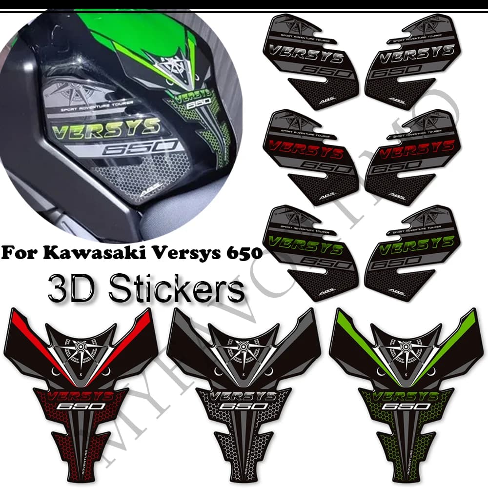 Moto Per Kawasaki Versys 650 LT 650LT Adventure Protezione Rilievo del Carro Armato Gas Olio Combustibile Kit Ginocchio Tronco Bagagli Parabrezza Adesivi