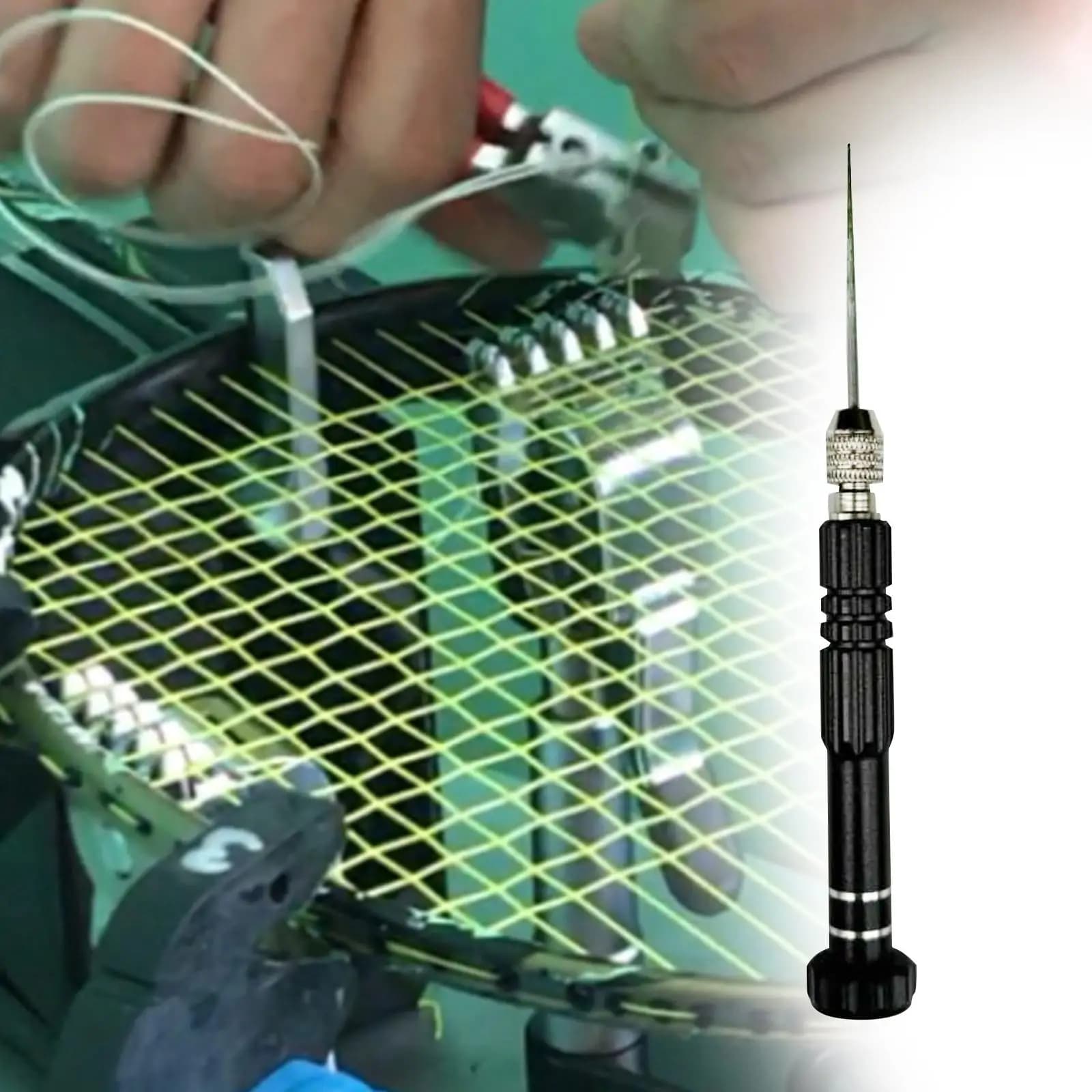 Straight Stringing Awl Badminton Racket Professional Tennis Racket Stringer Repair Tool Badminton Grommet Remover