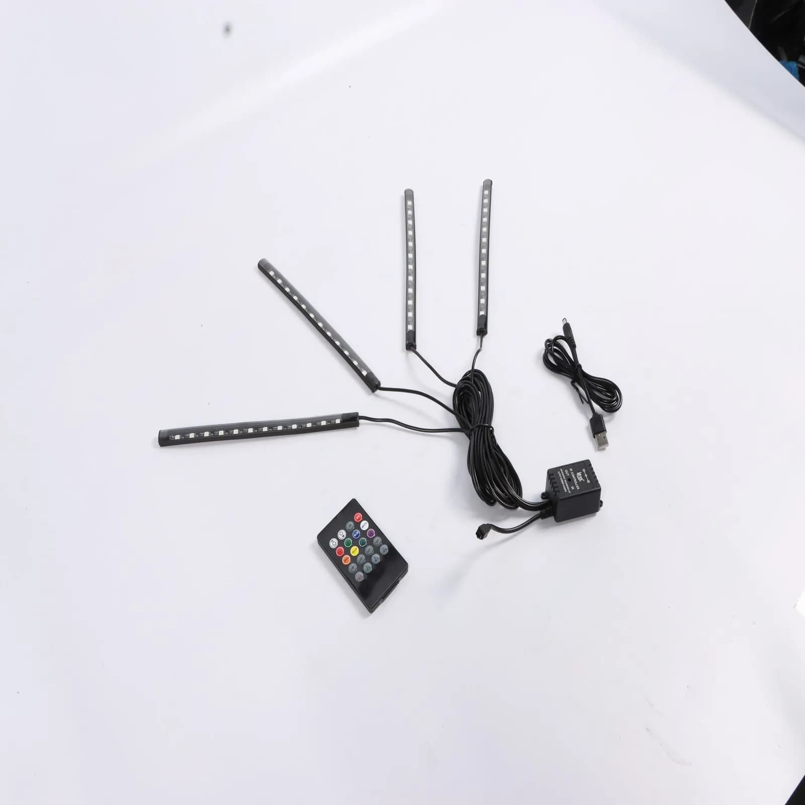 RGB LED Strip Light Kit FOR Car Motorcycle ATV 48 LEDs 5050 SMD 12V USB Remote Voice Control