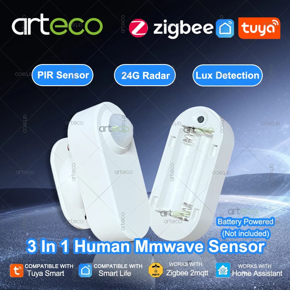 Sensore di movimento intelligente di presenza umana Zigbee 24G Radar MmWave + sensore PIR, rilevatore di luminanza, supporto Tuya Zigbee2mqtt Assistente domestico