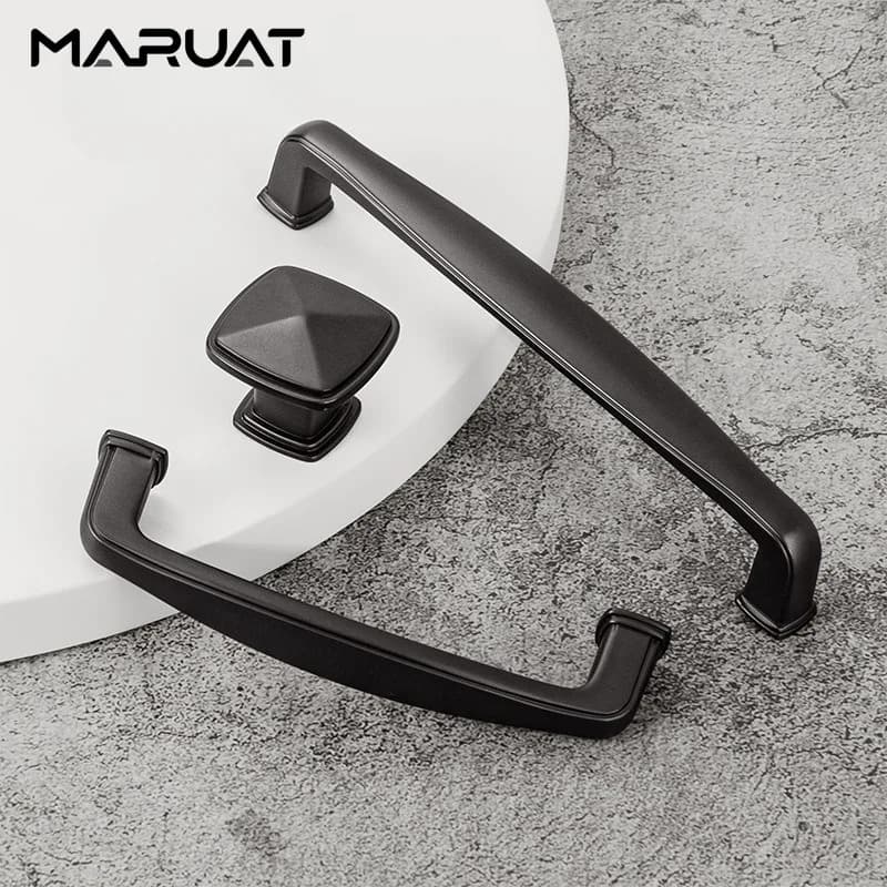 Maniglie per mobili Maniglie per mobili da cucina moderne e semplici Maniglie per cassetti da cucina 96mm/128mm Manopole per cassetti Maniglie per armadi nere opache