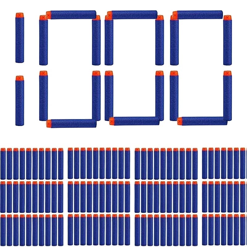 Proiettili di testa con foro cavo morbido blu da 7,2 cm per freccette di ricarica Nerf Proiettili di pistola giocattolo per la serie Nerf Blasters Regalo di Natale per bambini