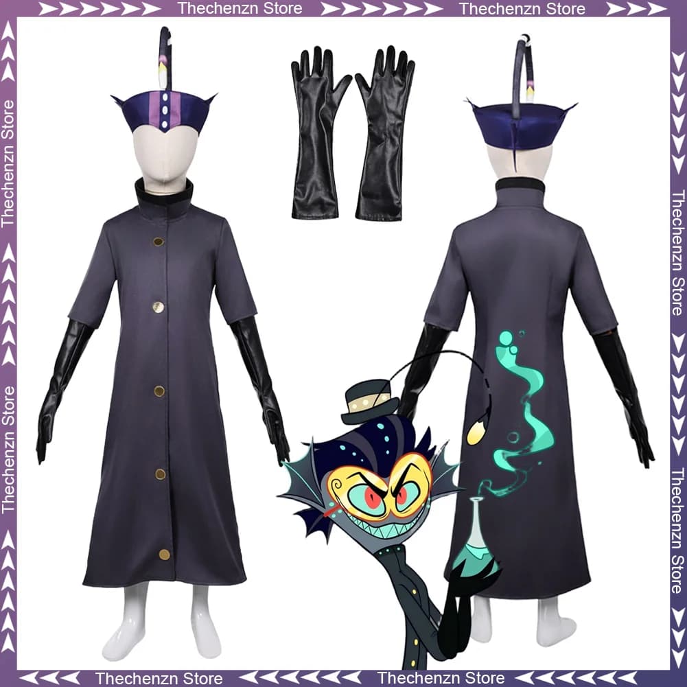 Vestito operato Baxter Cosplay per ragazzi e ragazze Abbigliamento 2025 TV Hell Hotel Costume Halloween Teen da 6 a 14 anni Gioco di ruolo Party Outfit