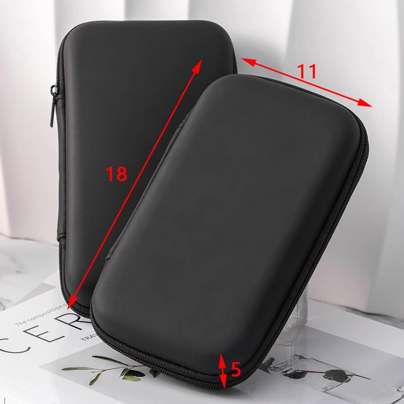 Custodia per caricabatterie per auricolari in pelle artificiale Cavo dati Organizzatore per dischi U Borsa portatile per gadget digitali Mini 3C con guscio rigido
