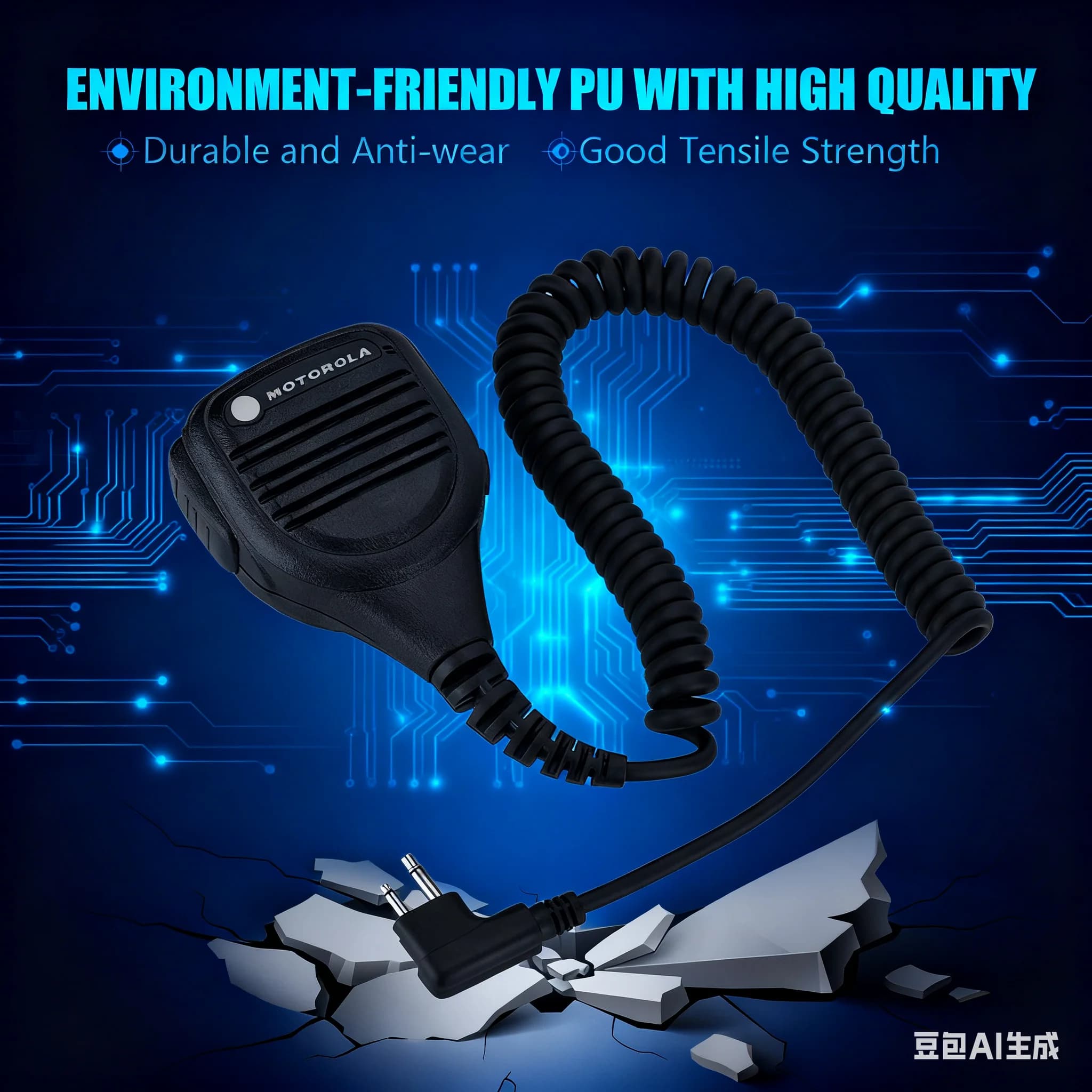 Microfono altoparlante portatile Jack per cuffie da 3,5 mm Microfono altoparlante Walkie talkie Radio Microfono manuale con clip da cintura in acciaio Microfono manuale