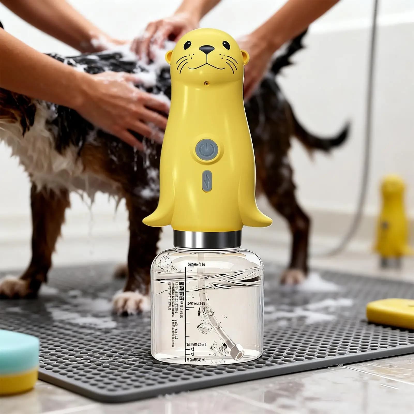 Dog Shampoo Foamer 350ml Rechargeable Portable Electric Machine Foaming Dog Shampoo Sprayer For Puppy Kitten Shower Bathing