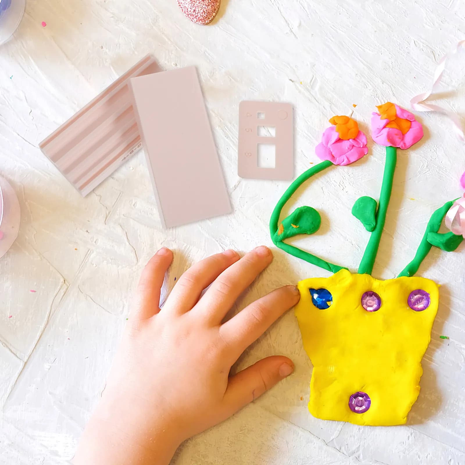 Set di 2 Stampi per Perline in Argilla, Strumento di Precisione per Modellare Perline in Polimero, Accessori per Creazione di Gioielli, Orecchini e Bracciali