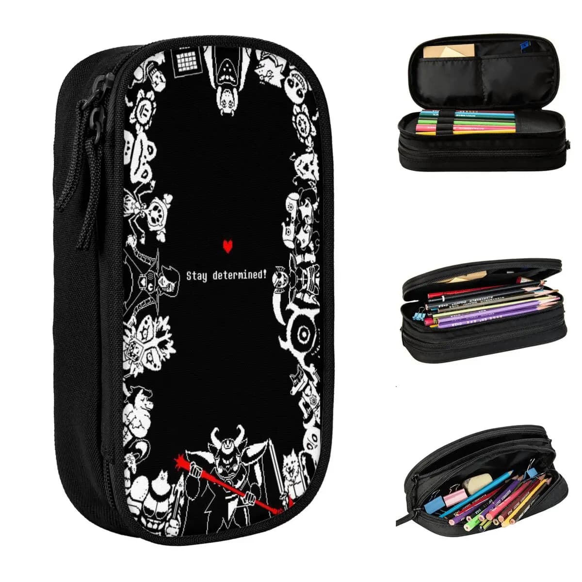 Astuccio Undertale astuccio portapenne da gioco per giocatori astucci per matite per bambini grandi contenitori per regali per ufficio