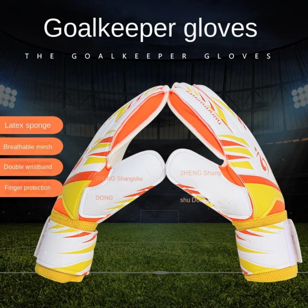 1 Paio di Guanti da Calcio Resistenti all'Usura, Eccellenti Guanti Antiscivolo per Portiere, Guanti da Allenamento per Portiere in Lattice Spesso