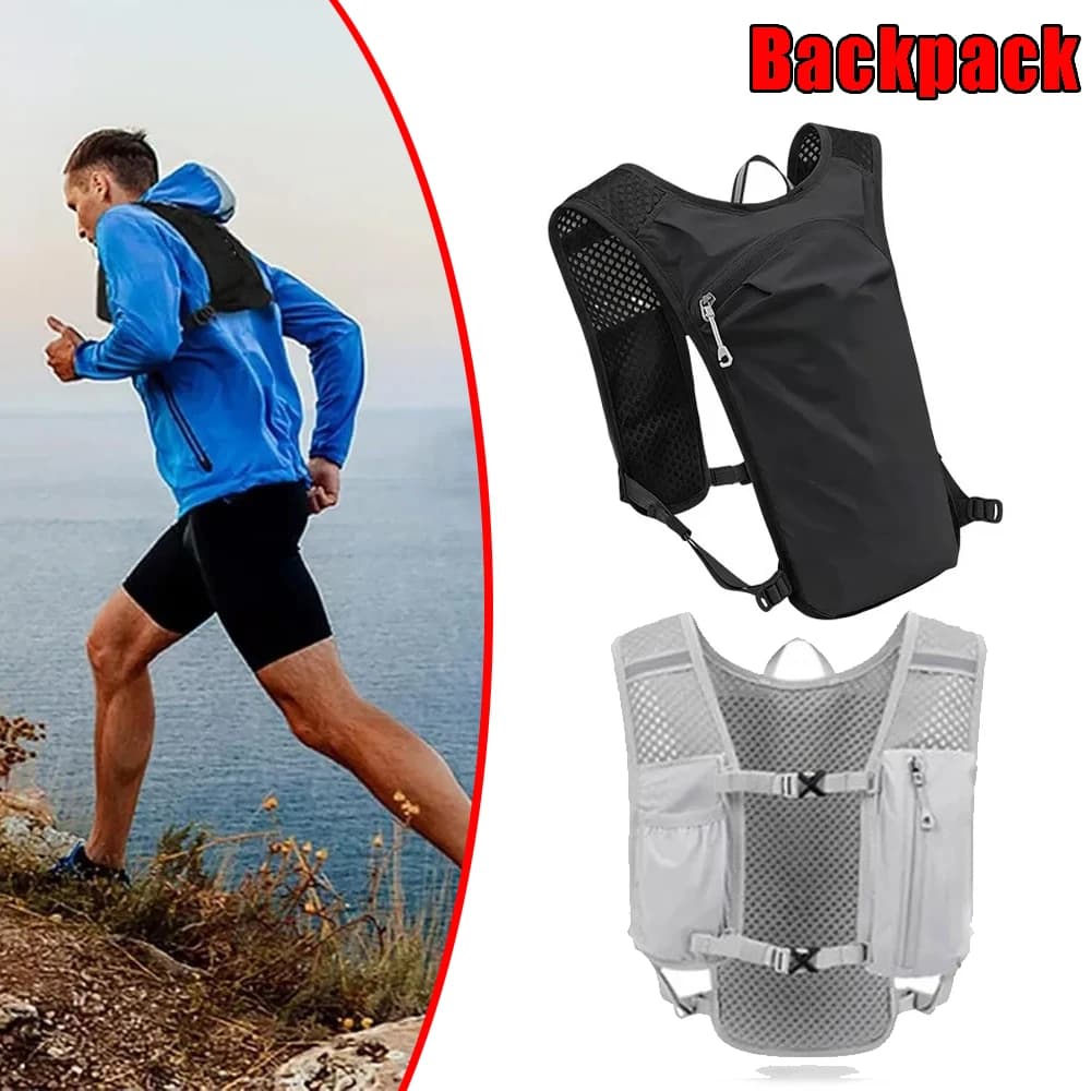 Skiing backpack for Open Sports, Running, Cycling, Hiking, Breathable vest for Marathon, Water bag for Cycling and Camping